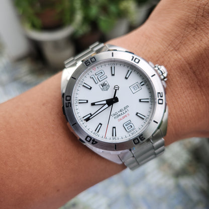 Tag Heuer F1 Calibre 5 White Dial 41mm - Complete Set