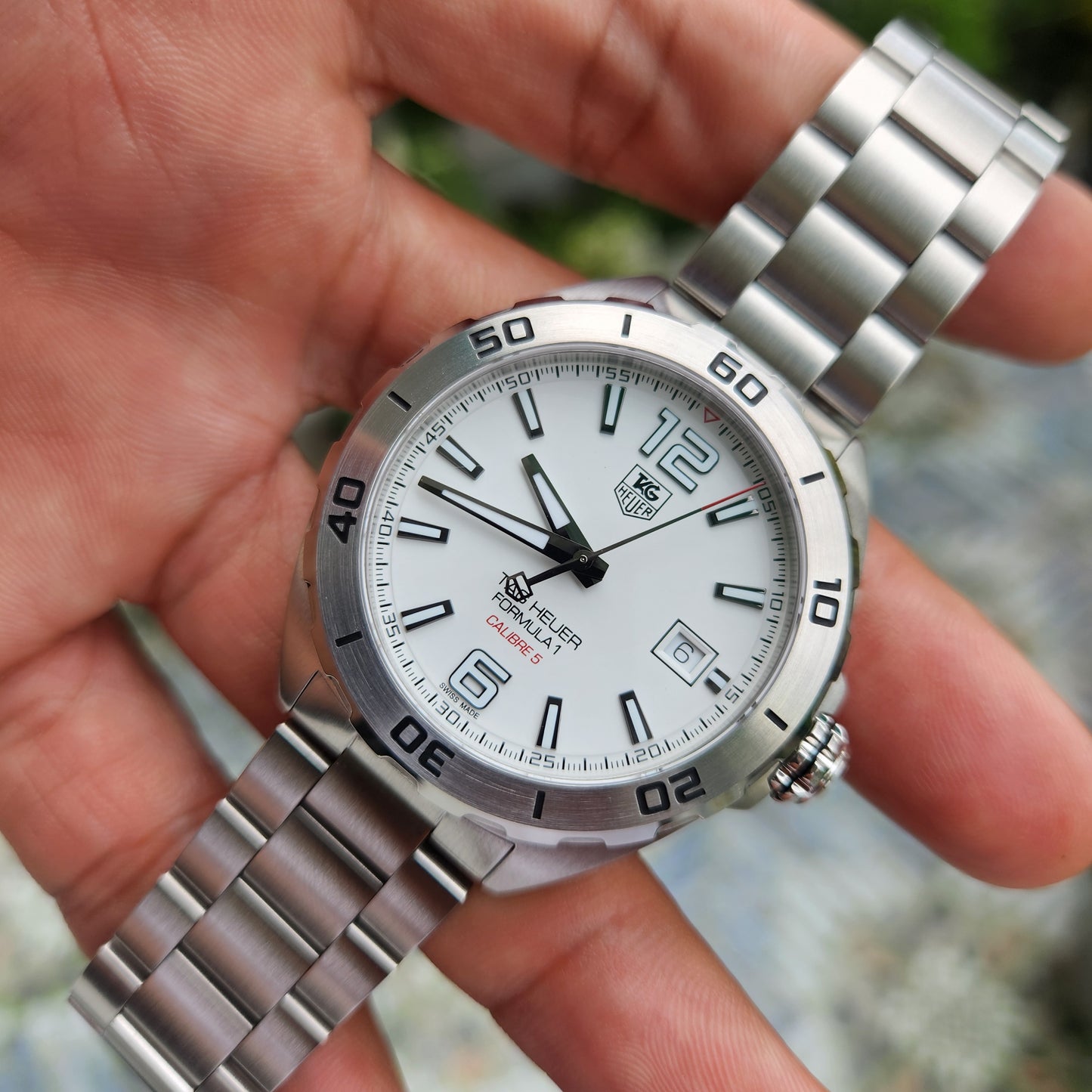Tag Heuer F1 Calibre 5 White Dial 41mm - Complete Set