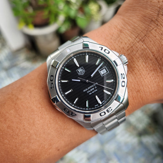 Tag Heuer Aquaracer Calibre 5 in Black Dial 41mm