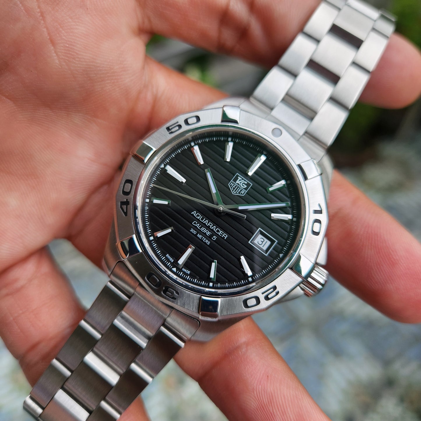 Tag Heuer Aquaracer Calibre 5 in Black Dial 41mm