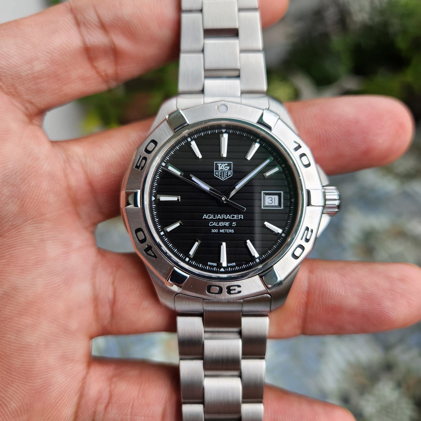 Tag Heuer Aquaracer Calibre 5 in Black Dial 41mm