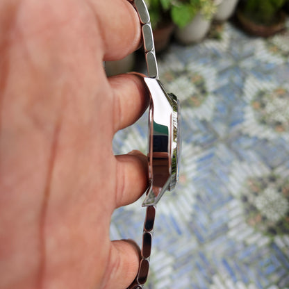 Tag Heuer Carrera Calibre 5 Day-Date Rose Gold Accents in Black Azurage Dial 41mm