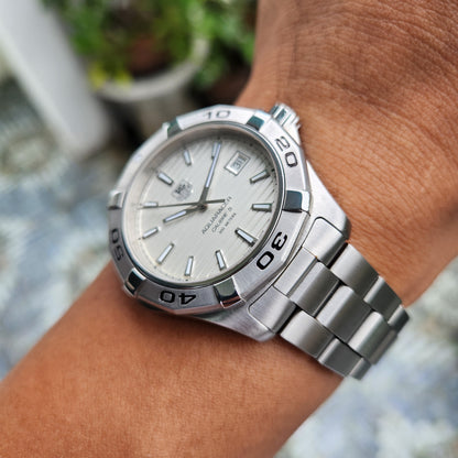 Tag Heuer Aquaracer Calibre 5 White/Silver Dial 41mm