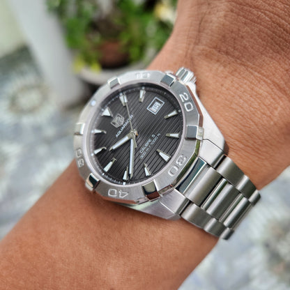 Tag Heuer Aquaracer Calibre 5 in Sunray Grey Dial 41mm - Complete Set