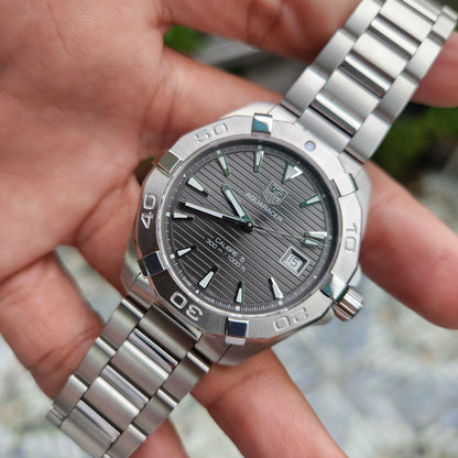 Tag Heuer Aquaracer Calibre 5 in Sunray Grey Dial 41mm - Complete Set