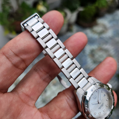 Tag Heuer Ladies Aquaracer Mother of Pearl White Dial with 11 Diamonds 27mm