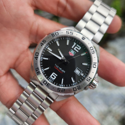 Tag Heuer F1 Steel Bezel in Black Dial 41mm