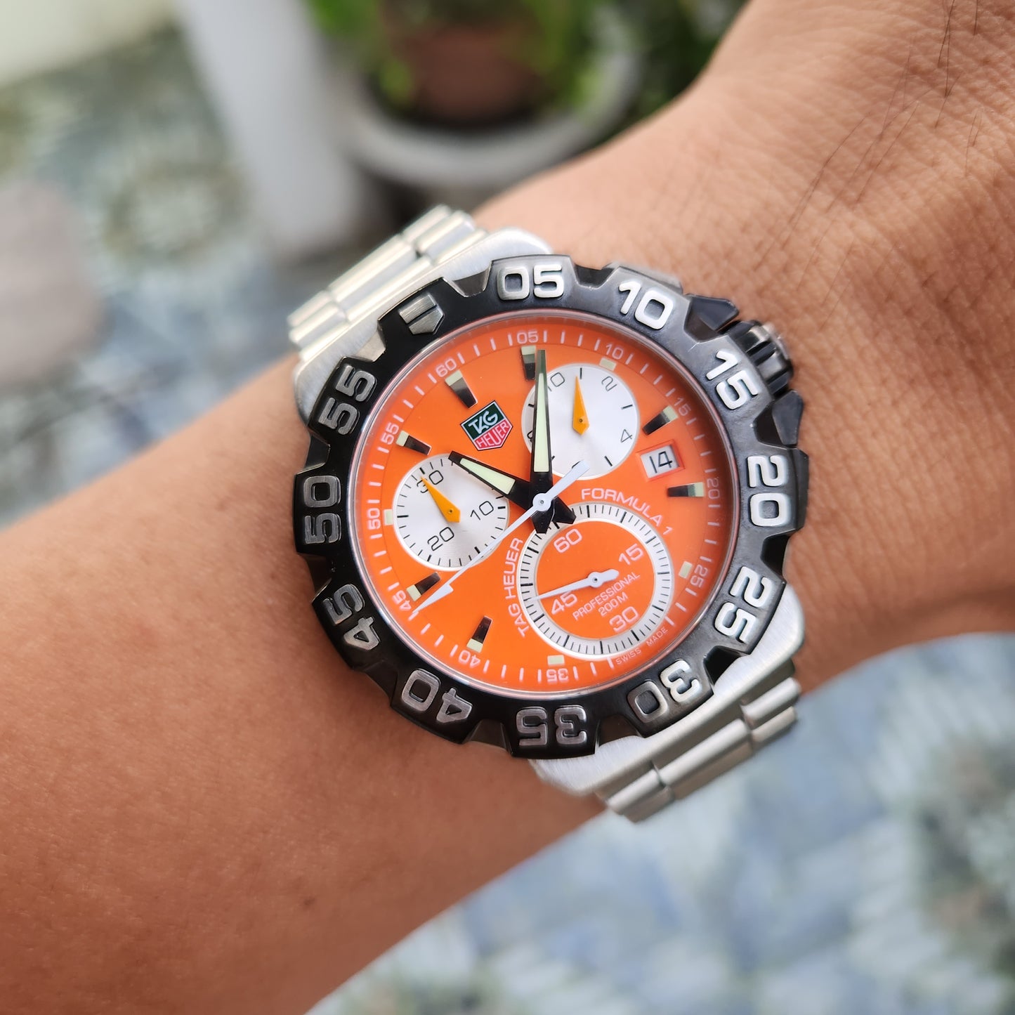 Tag Heuer F1 Chronograph Alonso 41mm Orange Dial