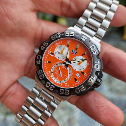 Tag Heuer F1 Chronograph Alonso 41mm Orange Dial