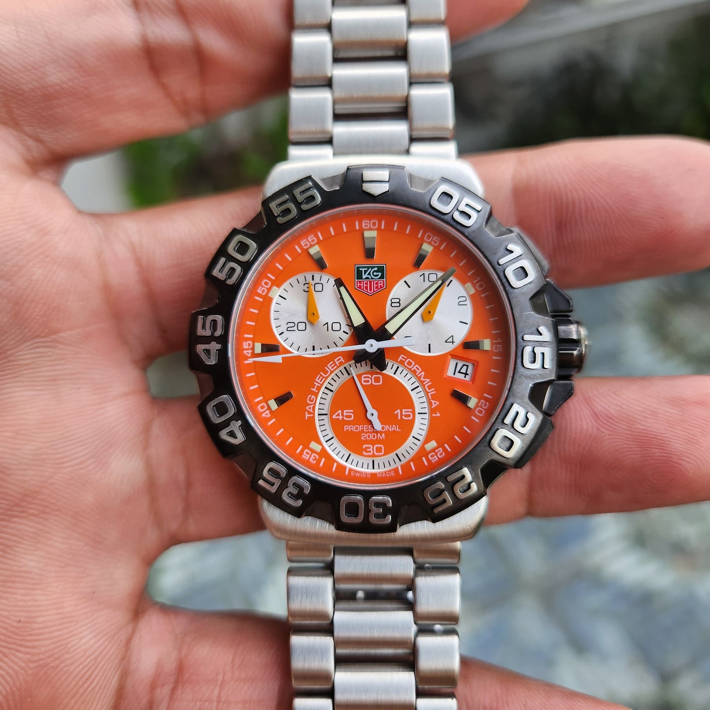 Tag Heuer F1 Chronograph Alonso 41mm Orange Dial