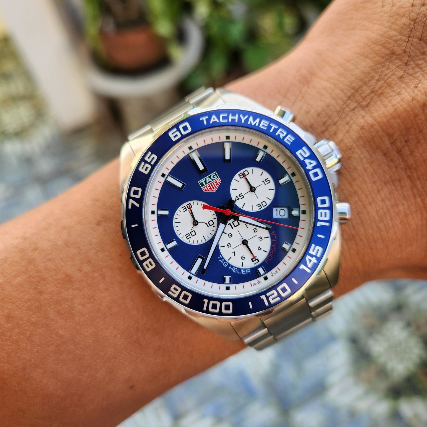 Tag Heuer F1 Chronograph Redbull Racing Special Edition in Blue/White Dial 43mm - Complete Set