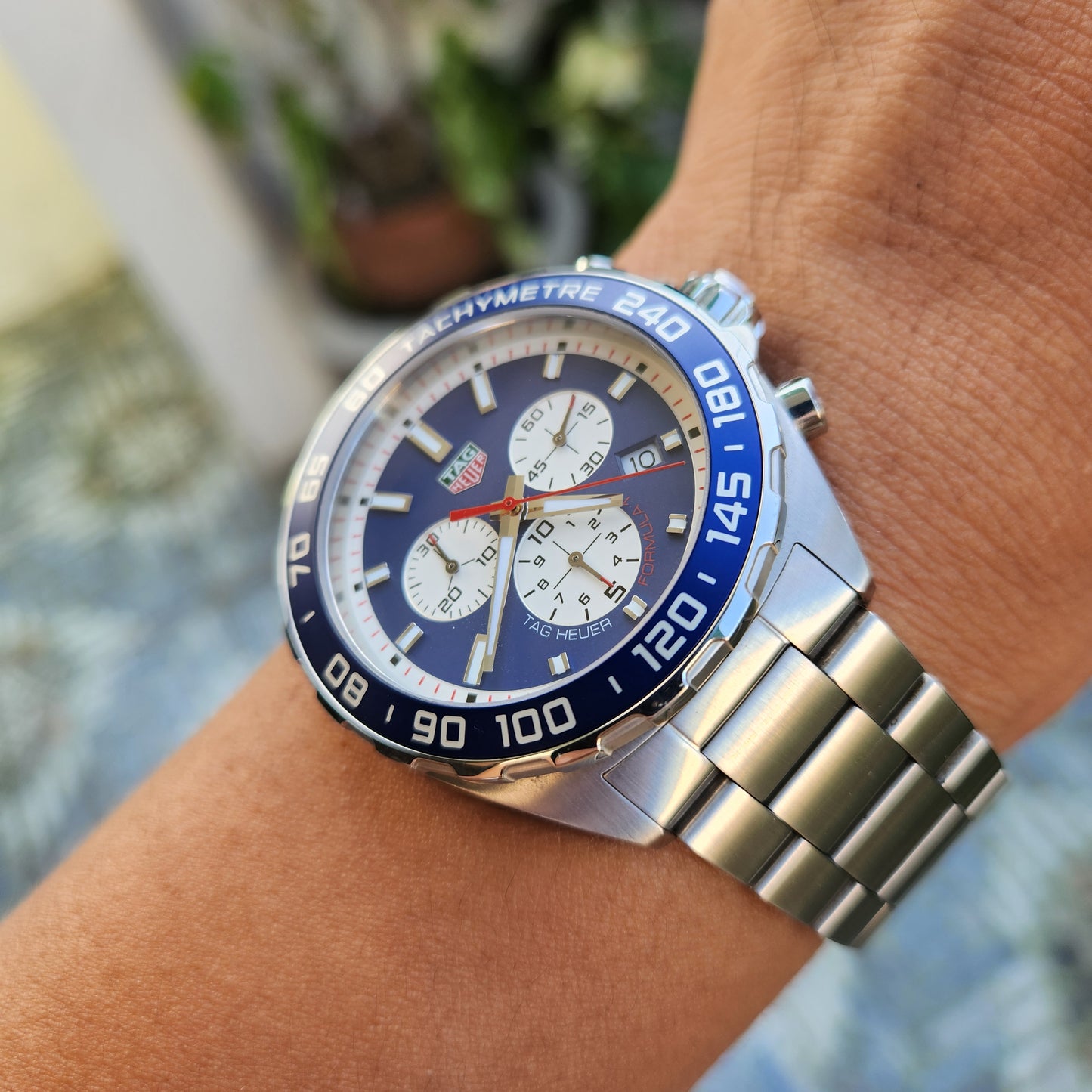 Tag Heuer F1 Chronograph Redbull Racing Special Edition in Blue/White Dial 43mm - Complete Set