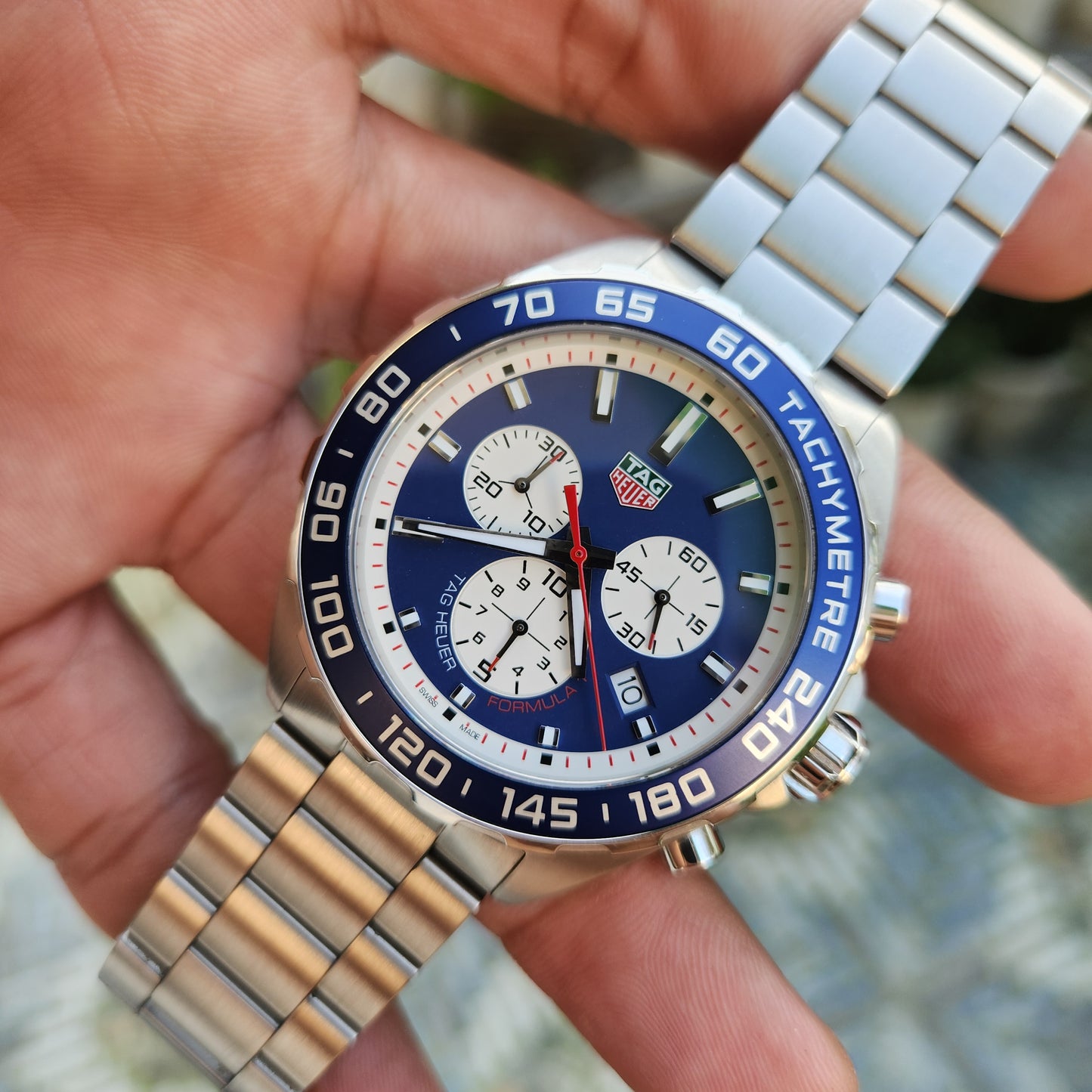 Tag Heuer F1 Chronograph Redbull Racing Special Edition in Blue/White Dial 43mm - Complete Set