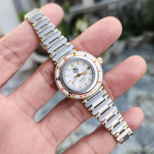 Tag Heuer Executive Professional Ladies Vintage with Nautical Flag Bezel in White Dial 28mm