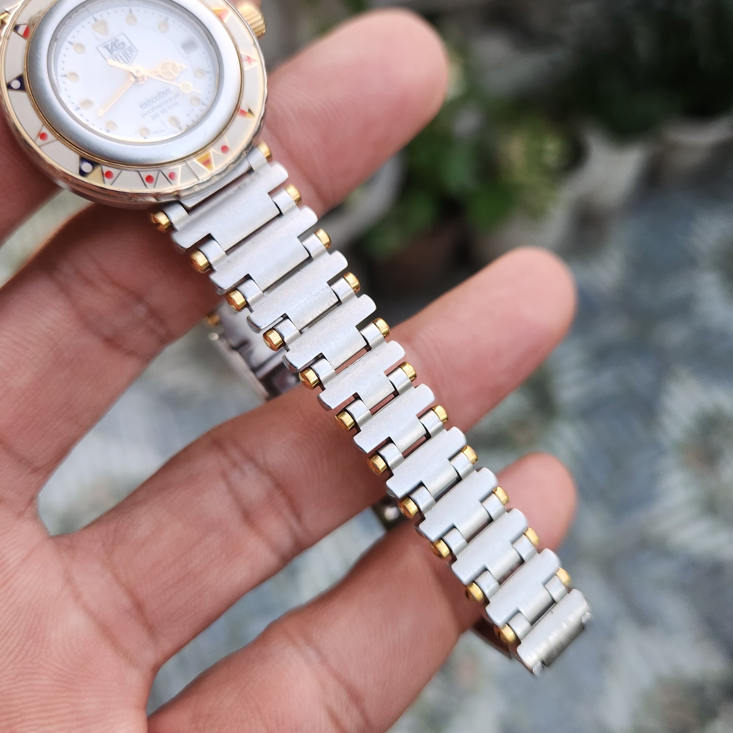 Tag Heuer Executive Professional Ladies Vintage with Nautical Flag Bezel in White Dial 28mm