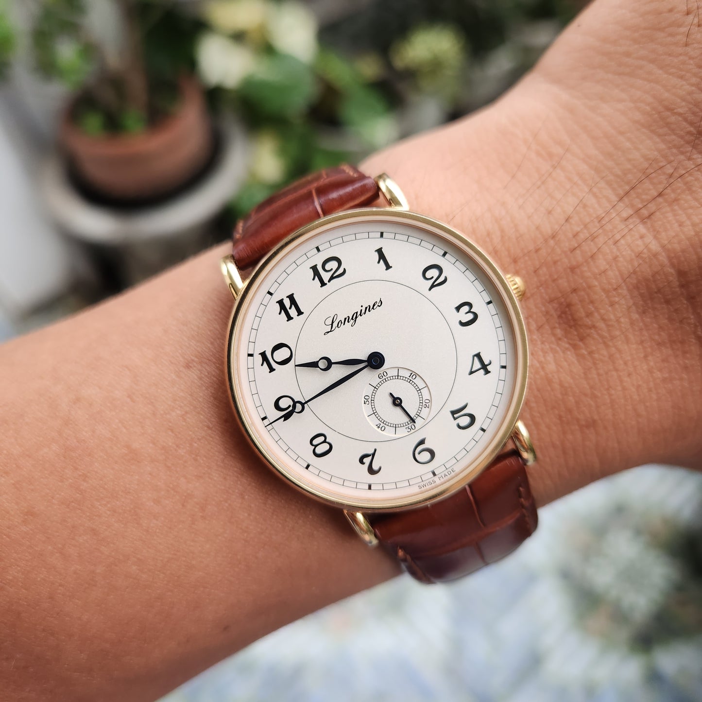 Longines Presence Heritage 18k Solid Rose Gold in Matte Silver Dial 38.5mm - Complete Set