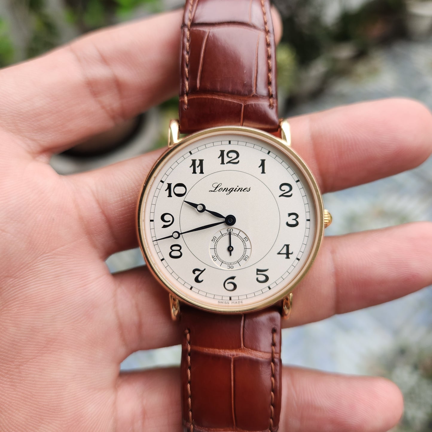 Longines Presence Heritage 18k Solid Rose Gold in Matte Silver Dial 38.5mm - Complete Set