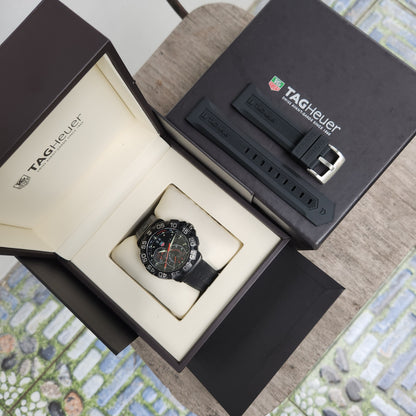 Tag Heuer F1 Grande Date Chronograph PVD Black Dial 44mm