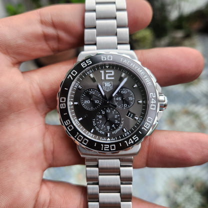 Tag Heuer F1 Chronograph Ceramic Bezel in Anthracite Grey Dial 42mm - Complete Set