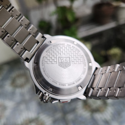 Tag Heuer F1 Alarm Steel Bezel in Black Dial 41mm