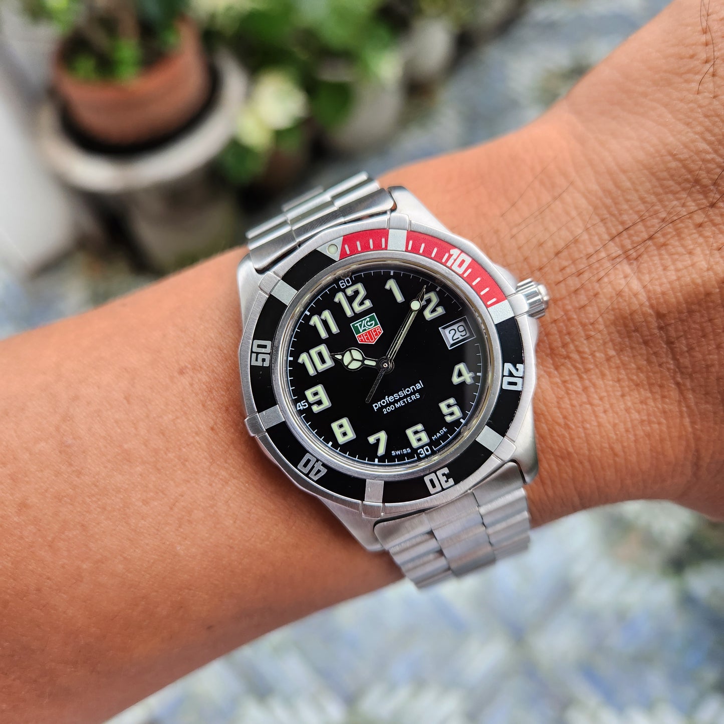 Tag Heuer 2000 Series Professional Vintage 'Coke' Bezel in Black Dial 38mm