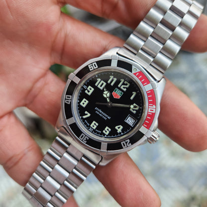 Tag Heuer 2000 Series Professional Vintage 'Coke' Bezel in Black Dial 38mm