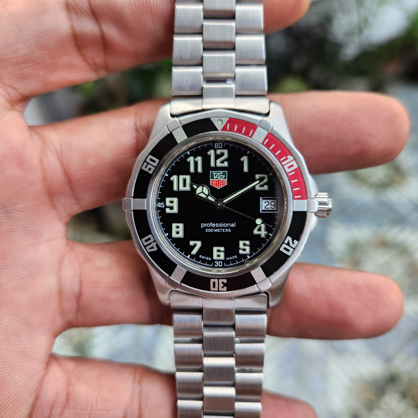 Tag Heuer 2000 Series Professional Vintage 'Coke' Bezel in Black Dial 38mm
