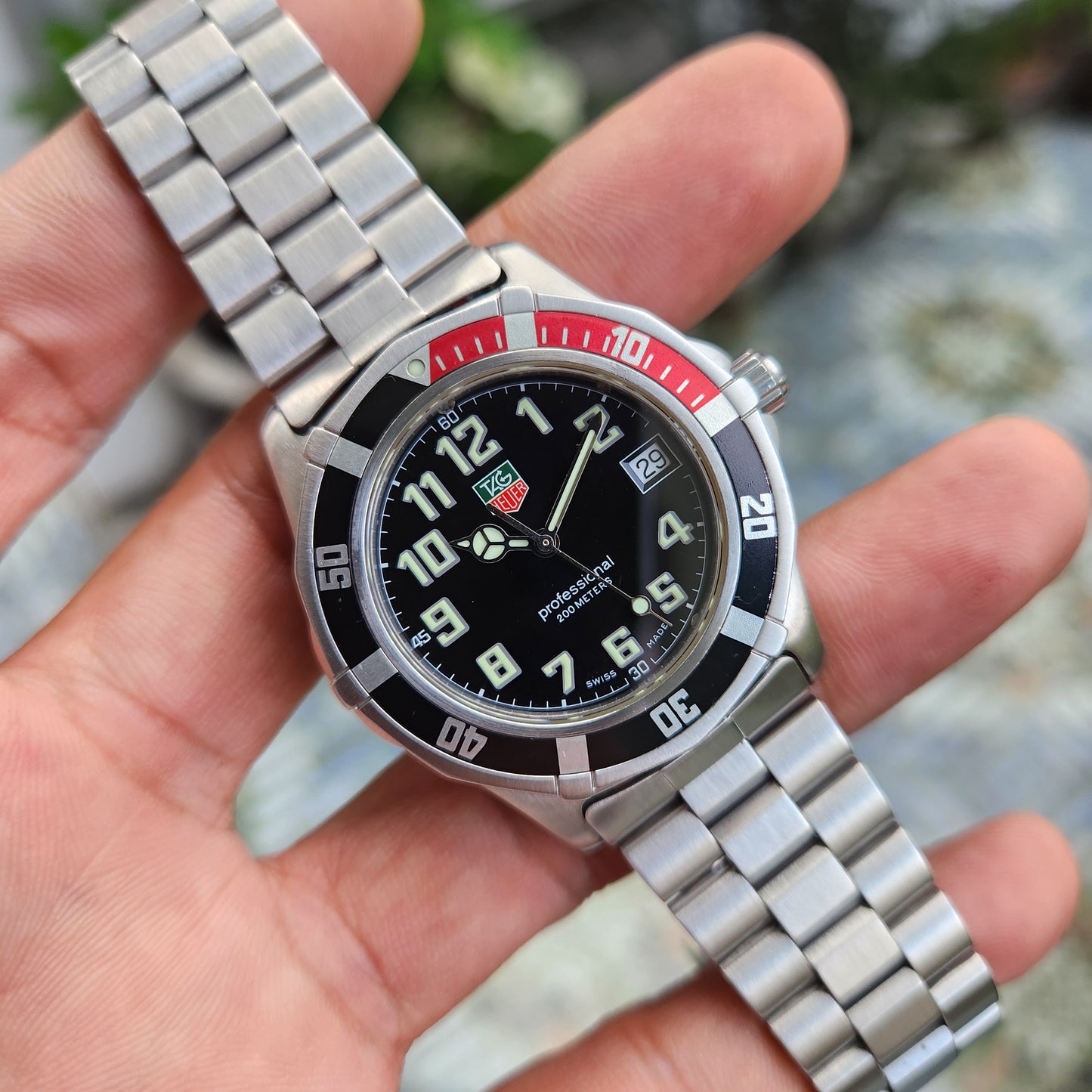 Tag Heuer 2000 Series Professional Vintage 'Coke' Bezel in Black Dial 38mm