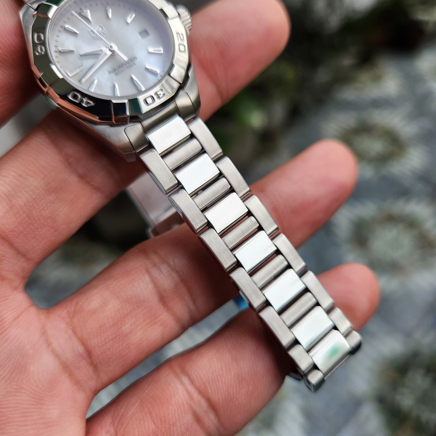Tag Heuer Ladies Aquaracer Mother of Pearl White Dial 27mm