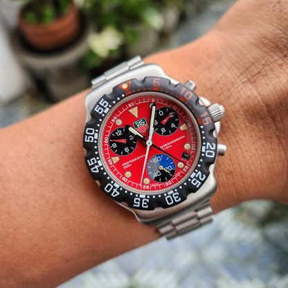 Tag Heuer F1 Chronograph FIA Red Dial 38mm - Complete Set