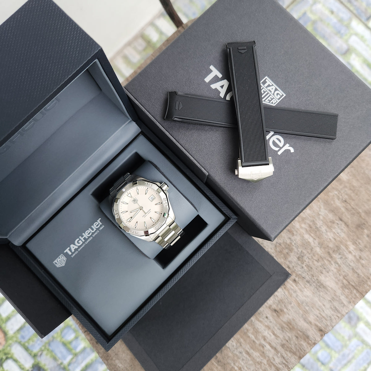 Tag Heuer Aquaracer 300M Steel Bezel in White Dial 41mm