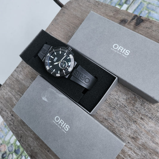 Oris Titan Small Second Date PVD with Ceramic Bezel in Black Dial 46mm