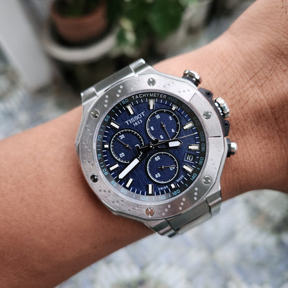 Tissot T-Race Chronograph PowerDrive in Blue Dial 45mm