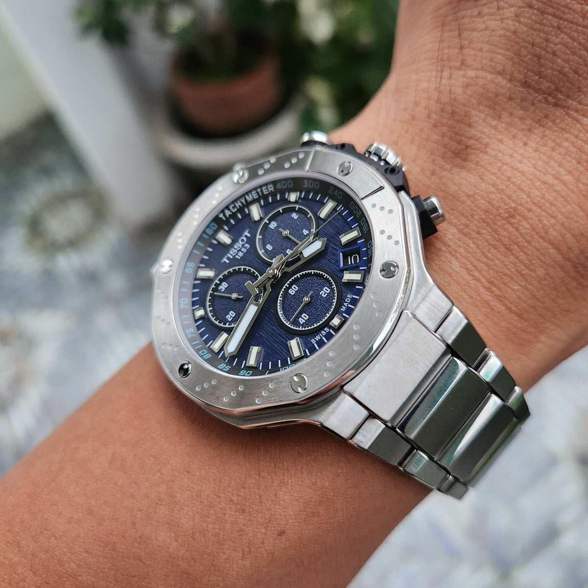 Tissot T-Race Chronograph PowerDrive in Blue Dial 45mm