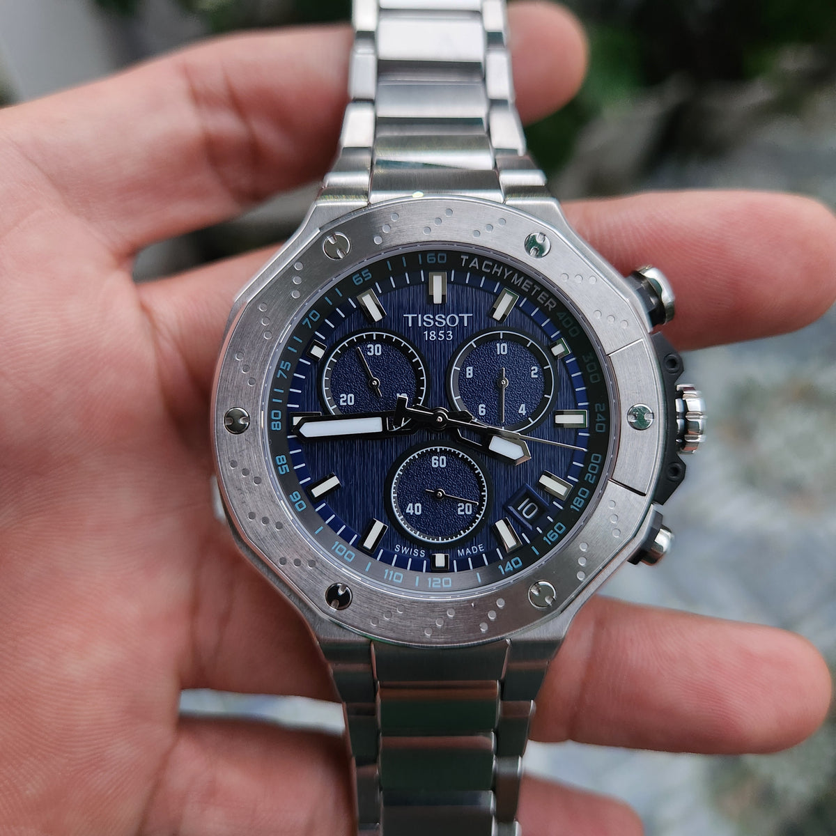 Tissot T-Race Chronograph PowerDrive in Blue Dial 45mm