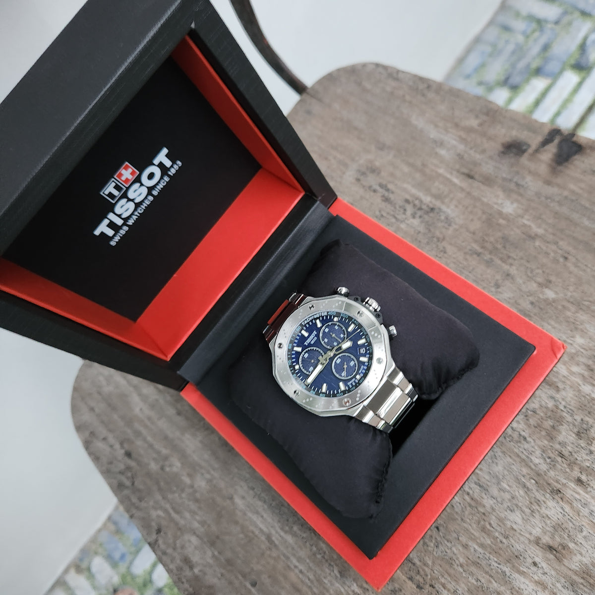 Tissot T-Race Chronograph PowerDrive in Blue Dial 45mm