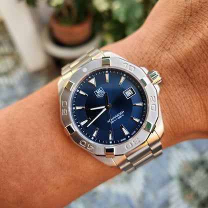 Tag Heuer Aquaracer Steel Bezel in Blue Dial 41mm
