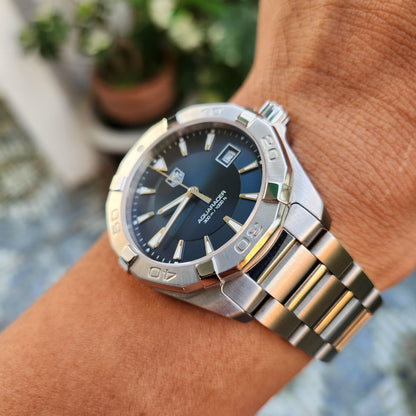 Tag Heuer Aquaracer Steel Bezel in Blue Dial 41mm
