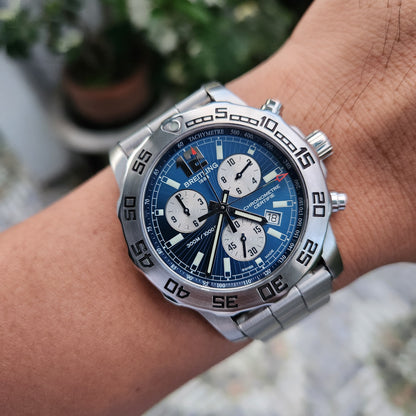 Breitling Colt Chronograph II Chronometer 300M in Blue Sunray Dial 44mm