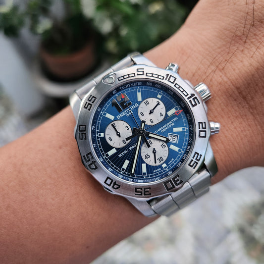 Breitling Colt Chronograph II Chronometer 300M in Blue Sunray Dial 44mm