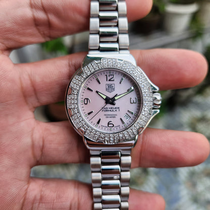 Tag Heuer Ladies F1 Pink Mother of Pearl Dial with Diamonds 'Maria Sharapova' 35mm