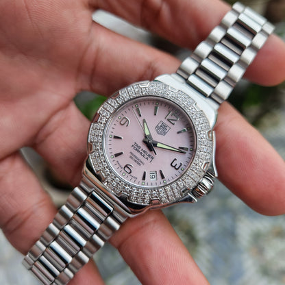 Tag Heuer Ladies F1 Pink Mother of Pearl Dial with Diamonds 'Maria Sharapova' 35mm