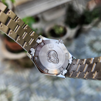 Tag Heuer Ladies Aquaracer Pink Mother of Pearl Dial with 10 Diamonds 27mm