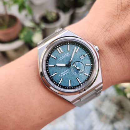 Citizen Zenshin Super Titanium Small Seconds 40.5mm in Textured Green Dial - Complete Set