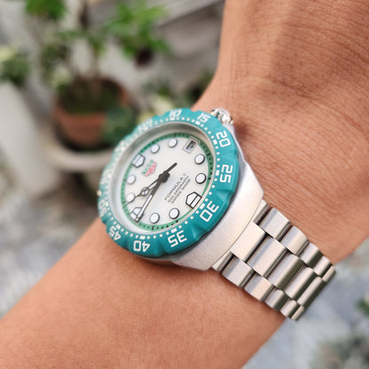 Tag Heuer F1 SolarGraph Limited Edition Green Bezel in White Dial 38mm - Complete Set