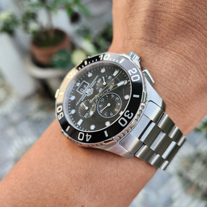 Tag Heuer Aquaracer Chronograph Grande Date Black Dial 43mm