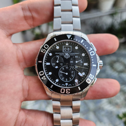 Tag Heuer Aquaracer Chronograph Grande Date Black Dial 43mm
