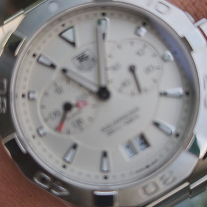 Tag Heuer Aquaracer Alarm Steel Bezel in White Dial 41mm - Complete Set