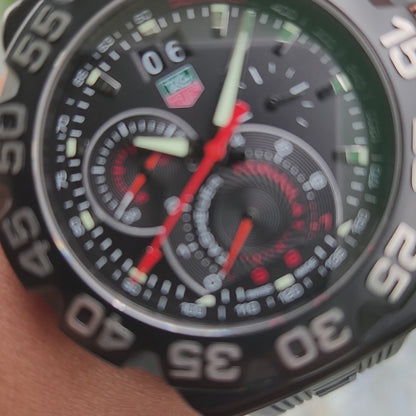 Tag Heuer F1 Grande Date Chronograph PVD Black Dial 44mm