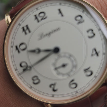 Longines Presence Heritage 18k Solid Rose Gold in Matte Silver Dial 38.5mm - Complete Set